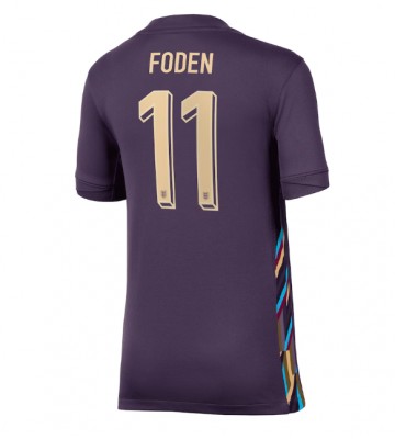 England Phil Foden #11 Replika Udebanetrøje Dame EM 2024 Kortærmet